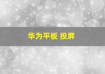 华为平板 投屏